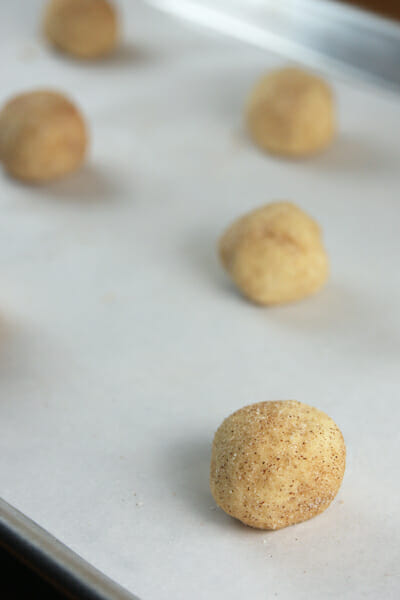 dough balls on pan