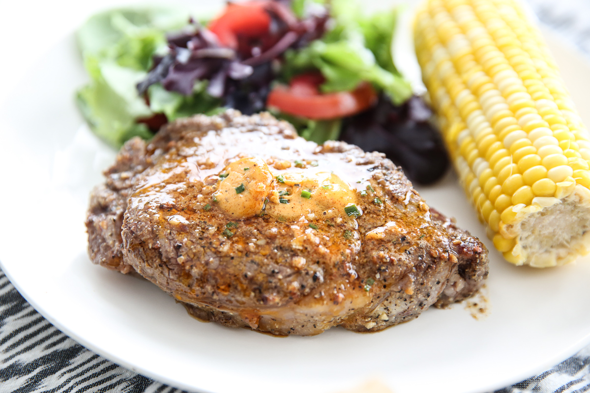 smoked paprika butter melted on a steak