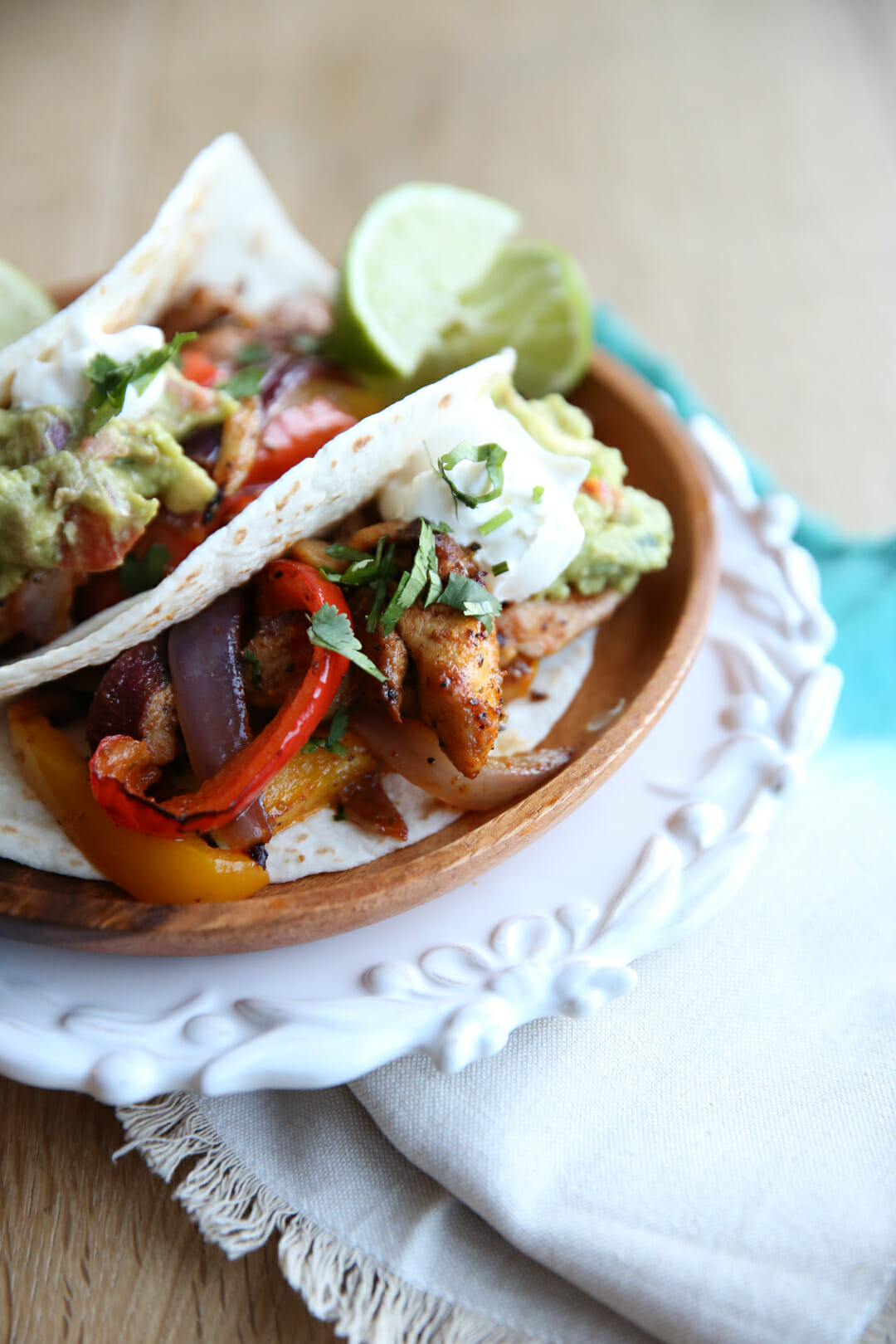 Fajitas on sheet pan